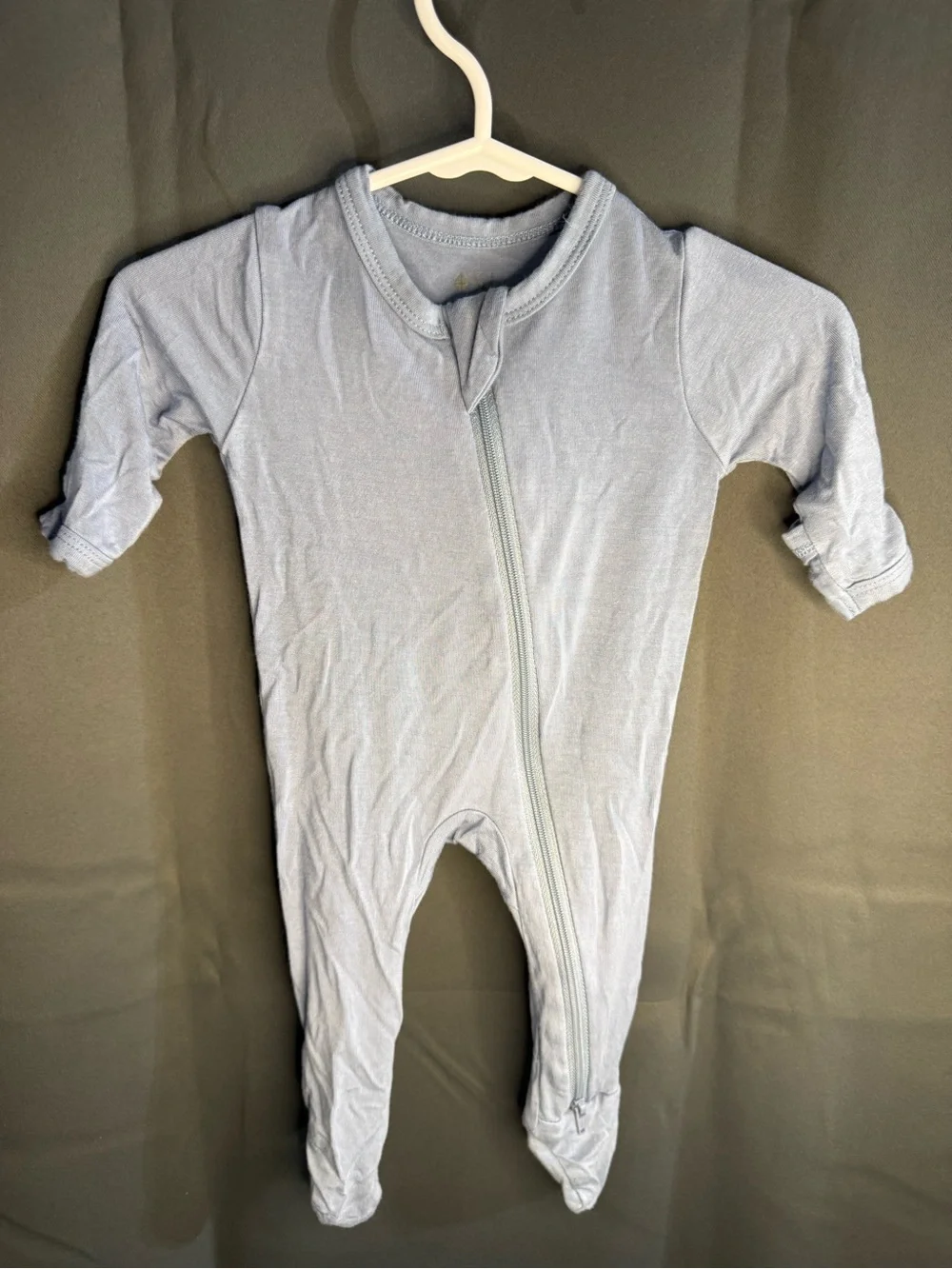 Kyte Baby Light Blue Footed Zipper One-Piece